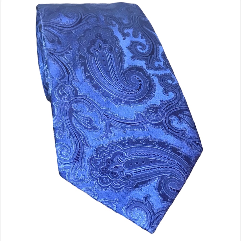 Donald J Trump Blue Paisley Necktie Donald J Trump Blue Paisley Necktie